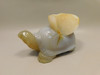 Turtle Figurine Druse Agate Gemstone Carving 4.4 inch #O226