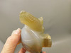 Turtle Figurine Druse Agate Gemstone Carving 4.4 inch #O226