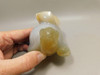 Turtle Figurine Druse Agate Gemstone Carving 4.4 inch #O226