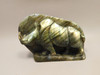 Rhinoceros Figurine Labradorite Hand Carving Stone Animal #O370