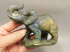 Elephant Carving Figurine Labradorite Carved Stone Animal #O171