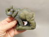 Elephant Carving Figurine Labradorite Carved Stone Animal #O171