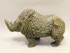 Rhinoceros Figurine Labradorite Hand Carved Stone 6.25 inch #O130