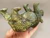 Rhinoceros Figurine Labradorite Hand Carved Stone 6.25 inch #O130
