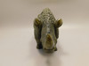 Rhinoceros Figurine Labradorite Hand Carved Stone 6.25 inch #O130