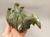 Rhinoceros Figurine Labradorite Hand Carved Stone 6.25 inch #O130