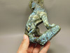 Howling Wolf Moon Figurine Labradorite 6 inch Coyote Carving #O445