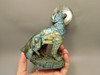 Howling Wolf Moon Figurine Labradorite 6 inch Coyote Carving #O445