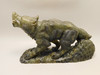 Wolf Figurine Labradorite Stone Animal 7 inch Coyote Carving #O492