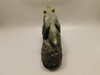 Wolf Figurine Labradorite Stone Animal 7 inch Coyote Carving #O492