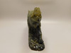 Wolf Figurine Labradorite Stone Animal 7 inch Coyote Carving #O492