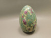 Ruby and Fuchsite Stone Egg  2.6 inch Hand Carved Rock #O7