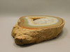 Brazilian Druse Agate Polished Stone Slab Orange Banded Rock #O3