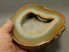 Brazilian Druse Agate Polished Stone Slab Orange Banded Rock #O3