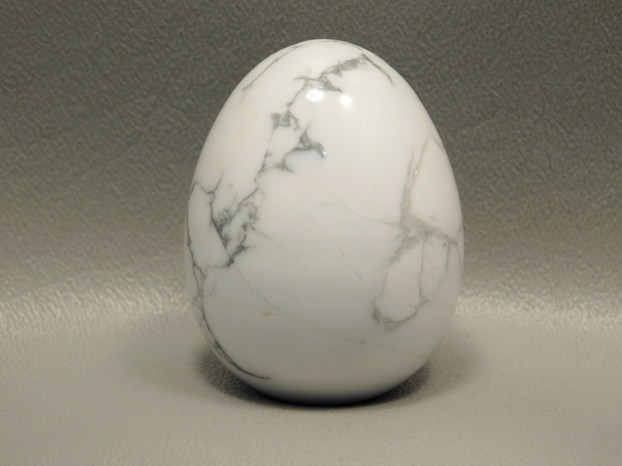 Howlite Egg Stone Carving 2 inch White Rock Gemstone #O3