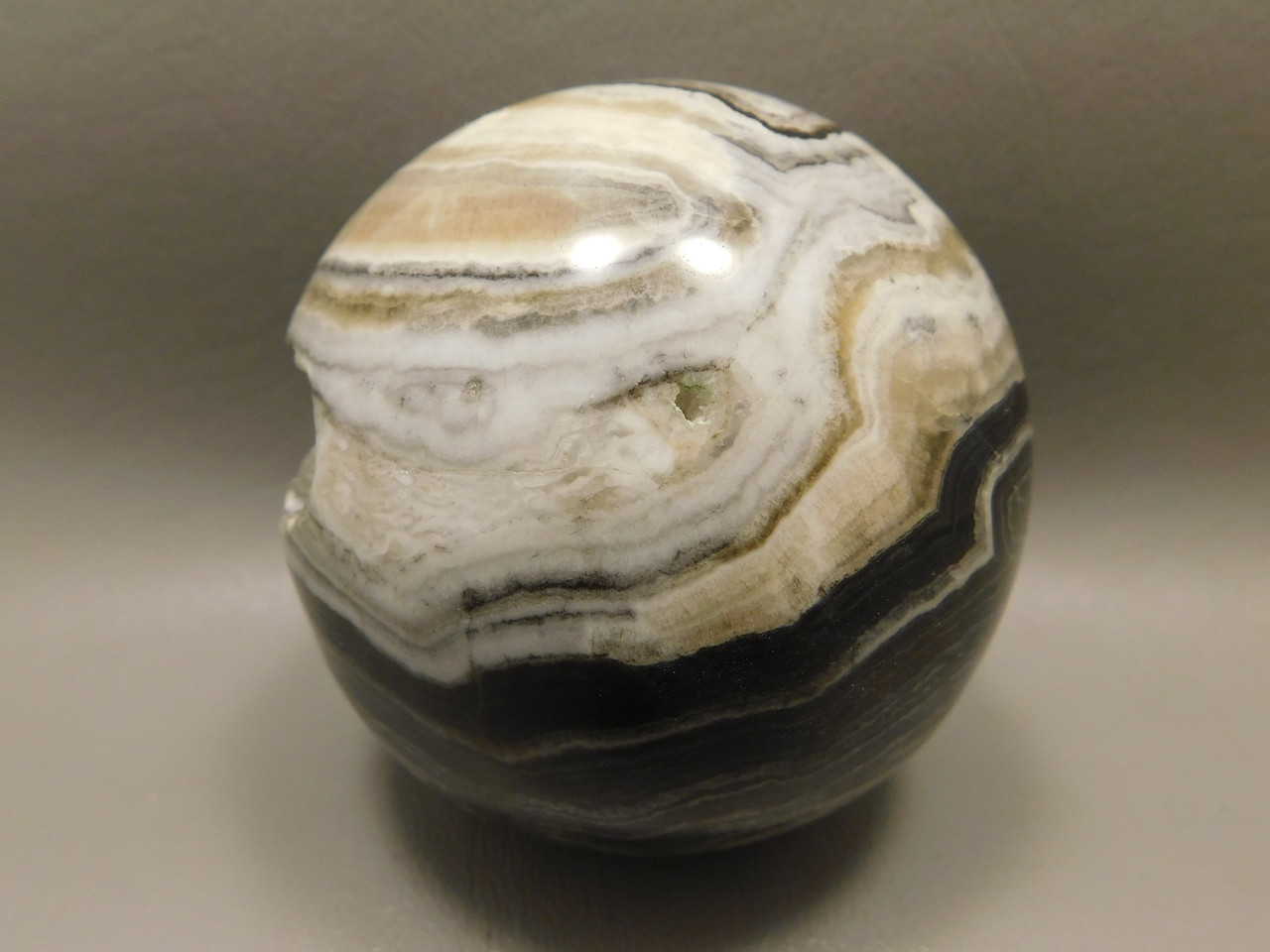 Spirit Stone 2.75 inch Rock Sphere Banded Travertine Arizona #O1