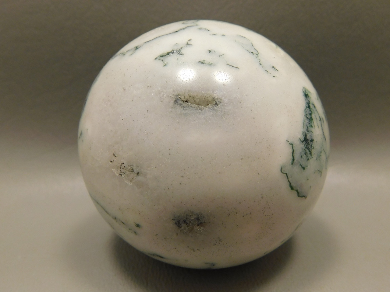 Tree Agate Stone 2.25 inch Stone Sphere Rock India Gemstone Ball #O1