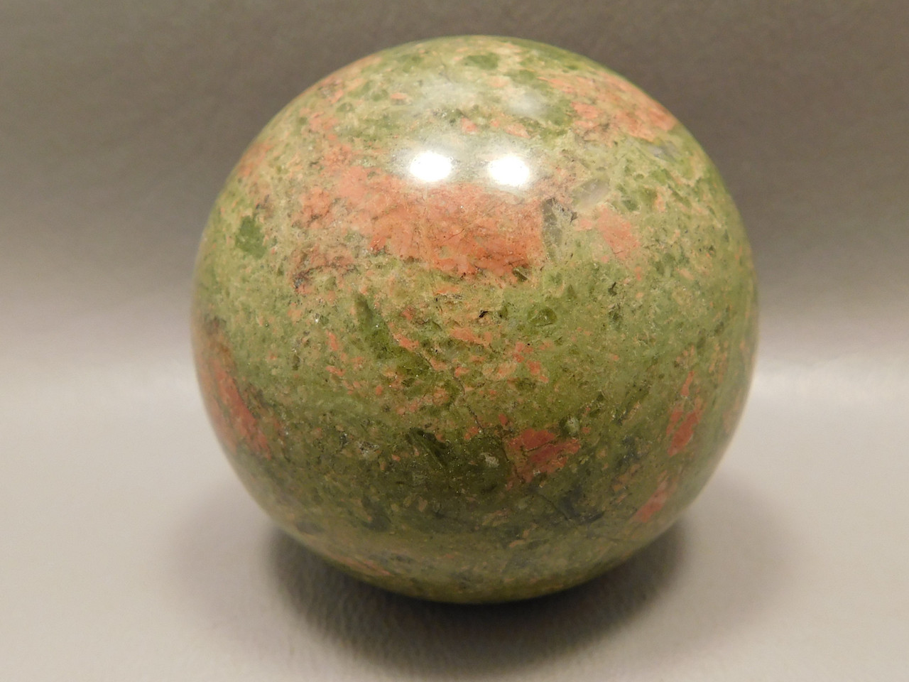 Unakite Sphere 2 inch Gemstone 50 mm Pink and Green Stone Ball #O10