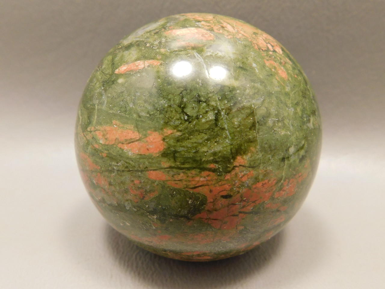 Unakite Sphere 2 inch Gemstone 50 mm Pink and Green Stone Ball #O11