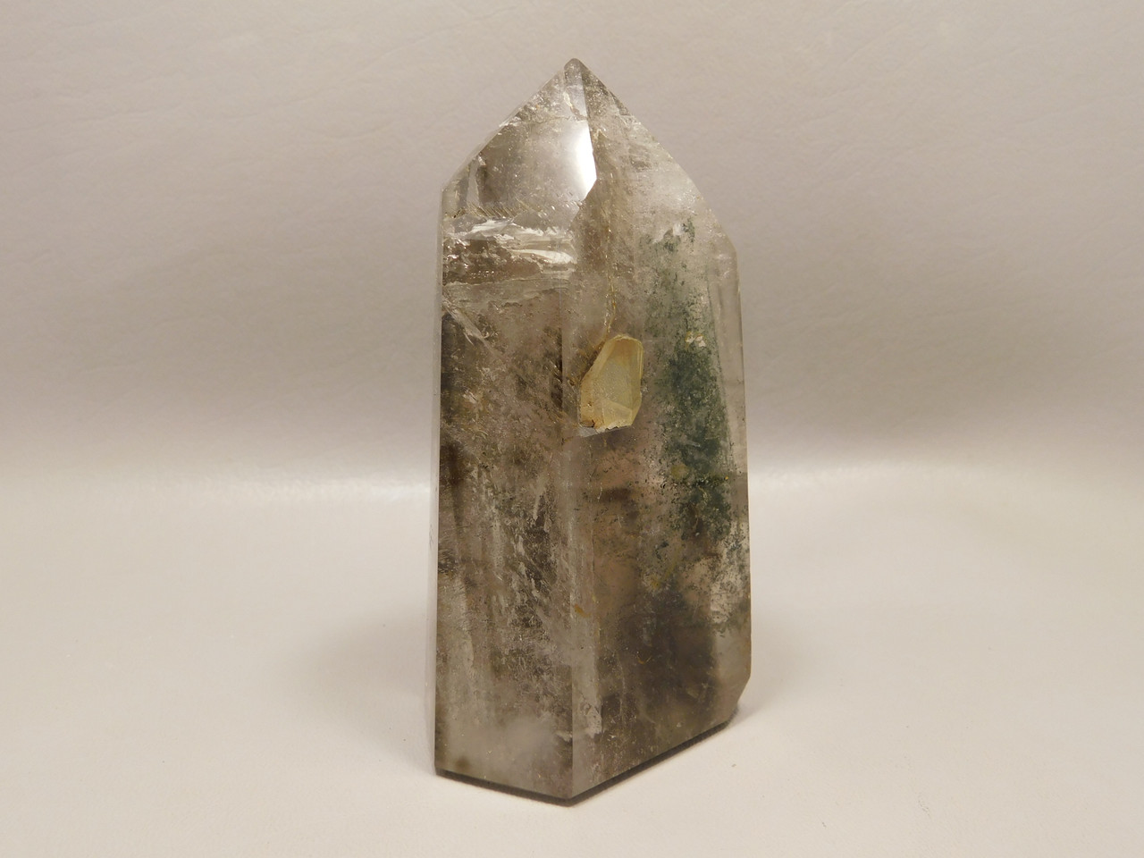 Phantom Smoky Quartz Crystal Large 4.4 inch Polished Point Tower #O2