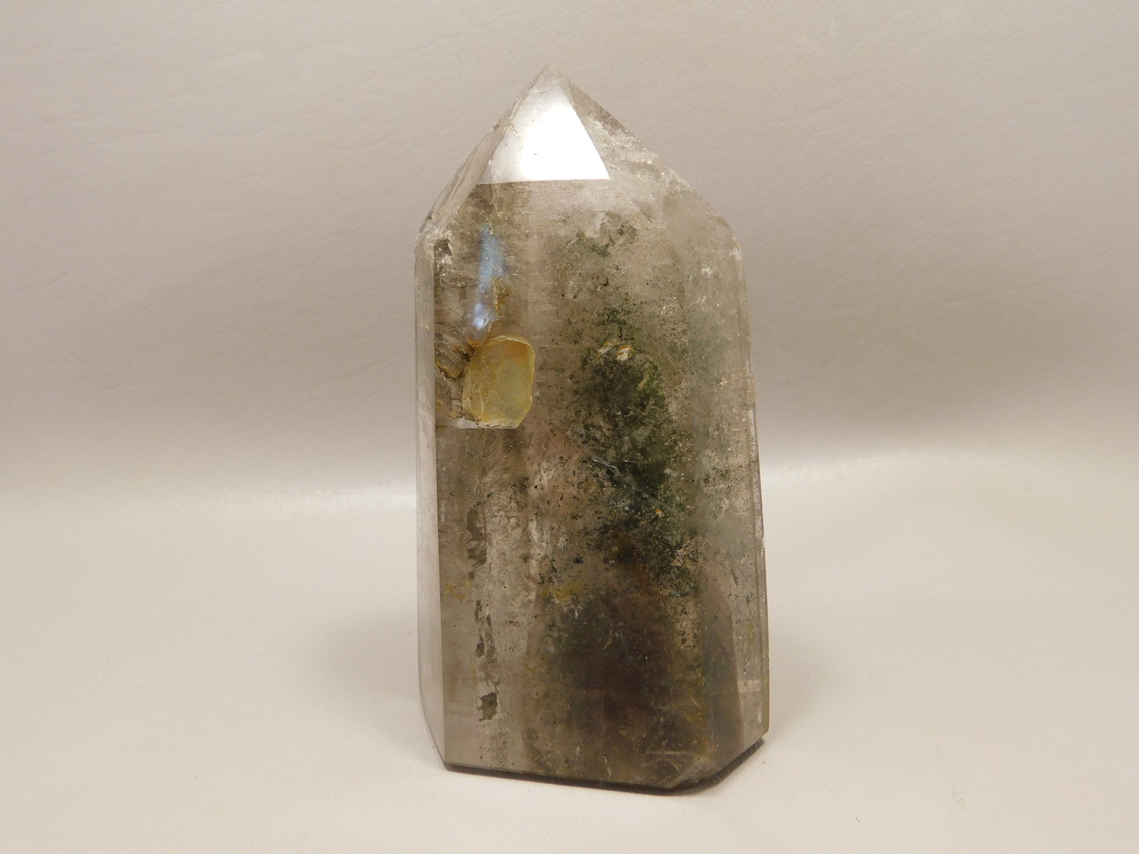 Phantom Smoky Quartz Crystal Large 4.4 inch Polished Point Tower #O2