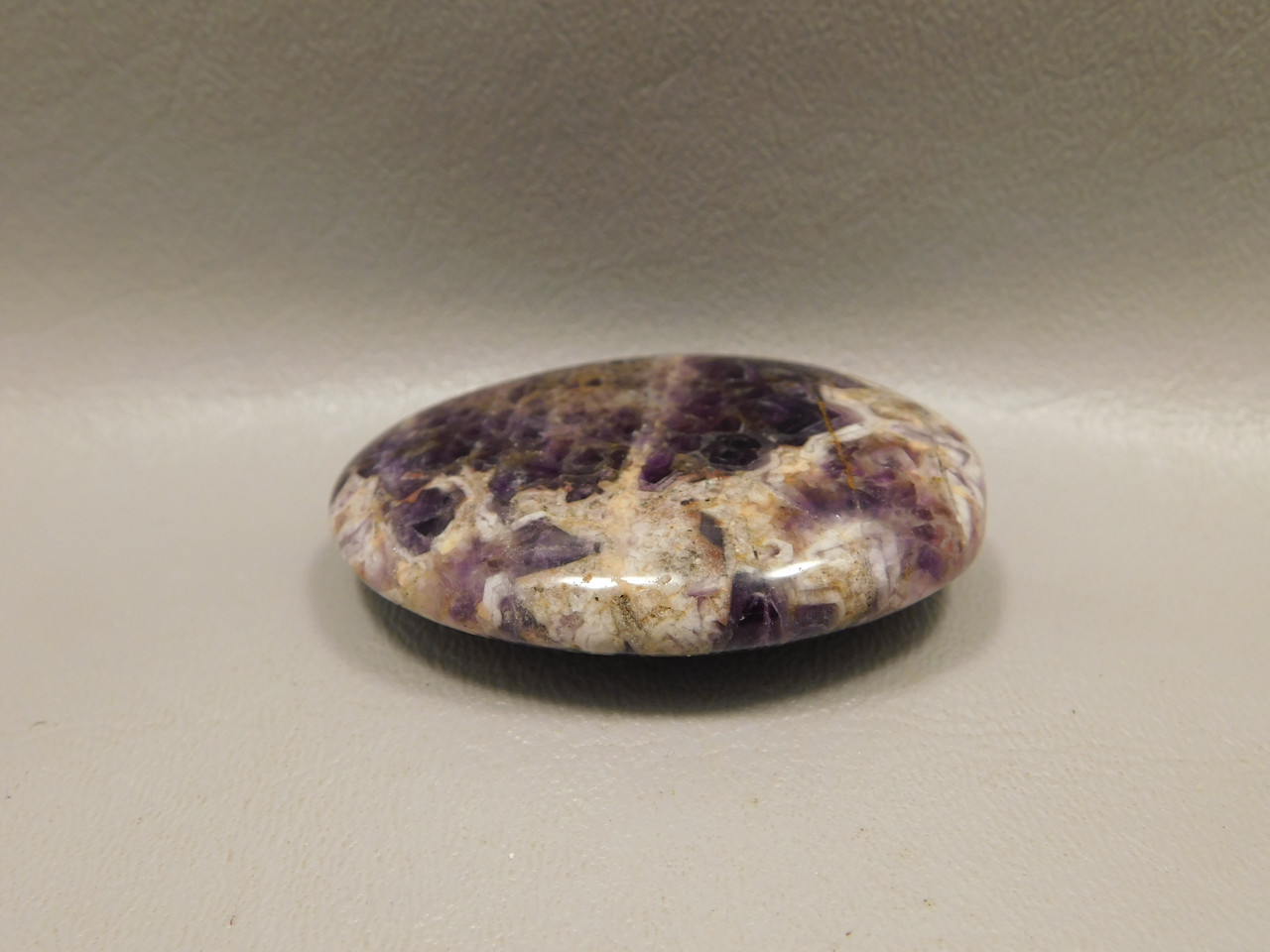 Chevron Amethyst 2.2 inch Polished Palm or Worry Stone Purple #O1