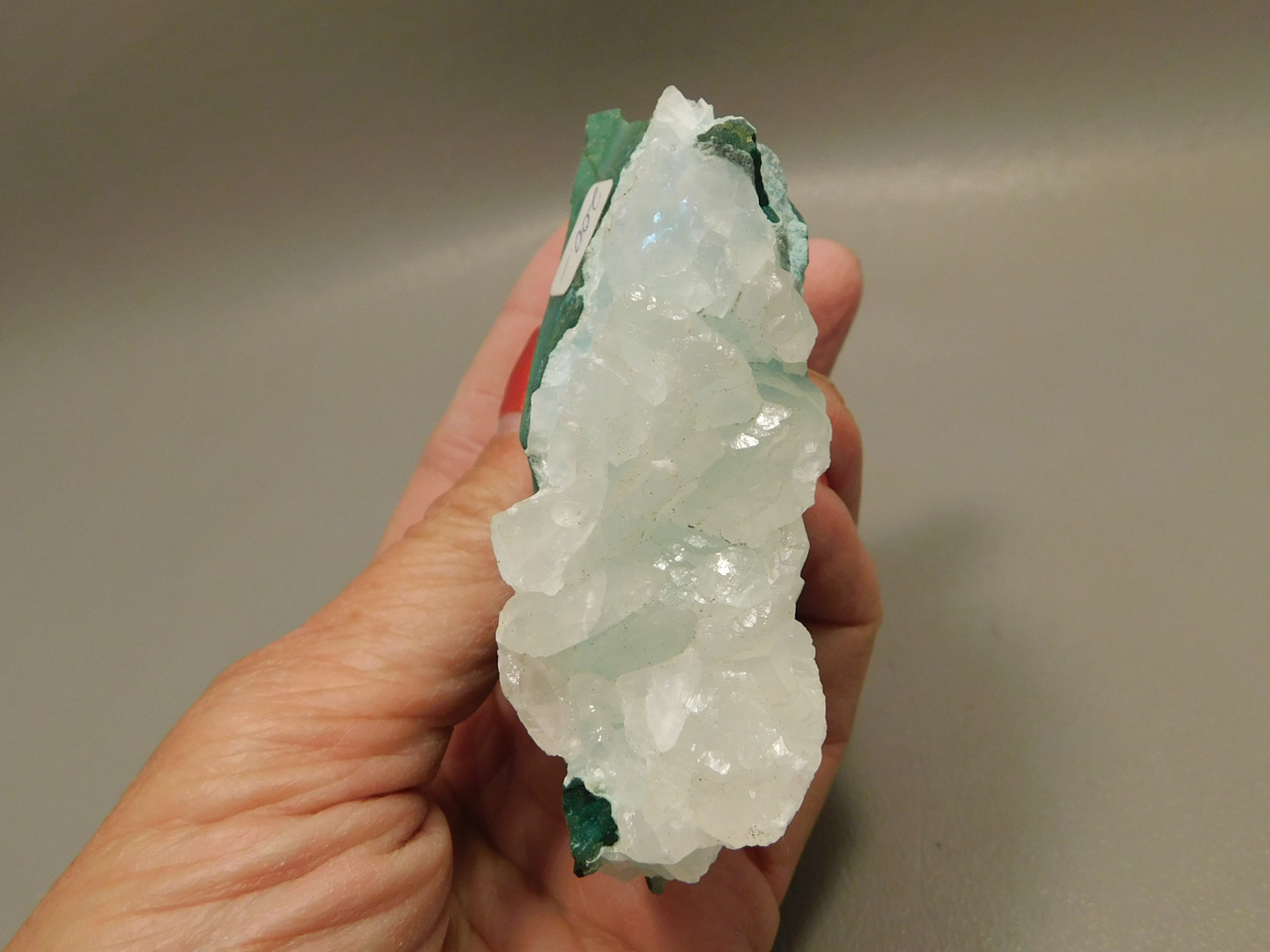 Calcite on Chrysocolla Natural Mineral Specimen Ray Mine Arizona #O2