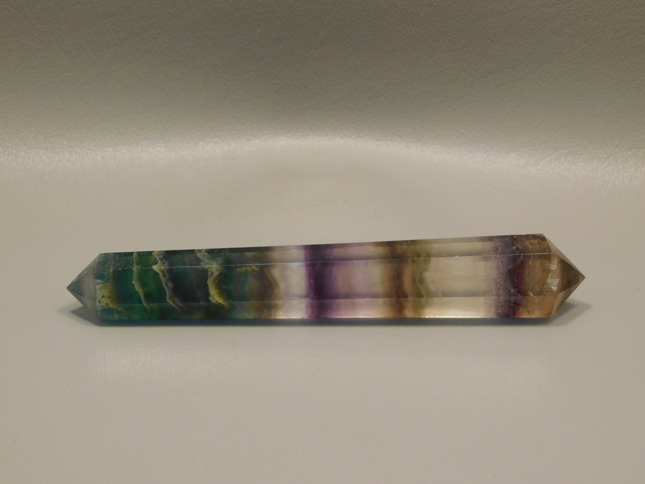 Fluorite Crystal Large Double Terminated Point 5.17 inch Wand #O16