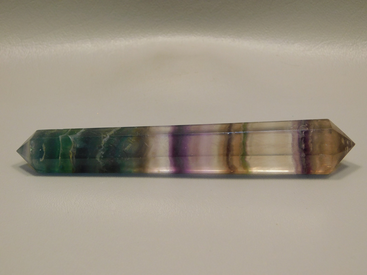 Fluorite Crystal Large Double Terminated Point 5.17 inch Wand #O16