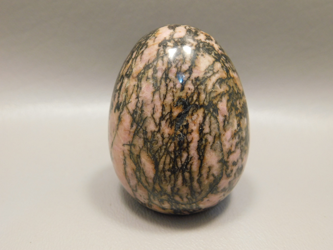 Rhodonite Egg Shaped 2 inch Polished Rock Pink Gemstone #O3