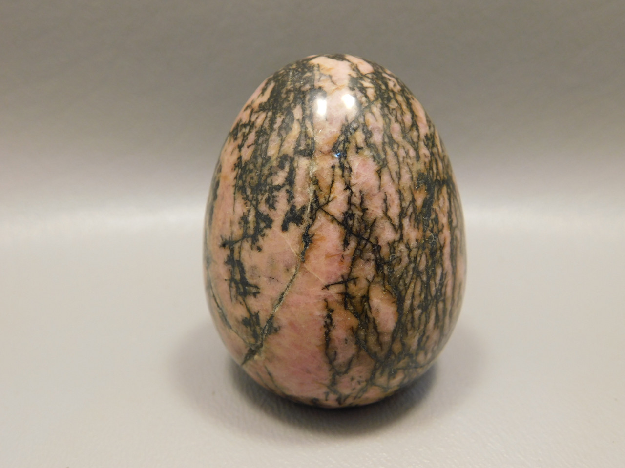 Rhodonite Egg Shaped 2 inch Polished Rock Pink Gemstone #O3