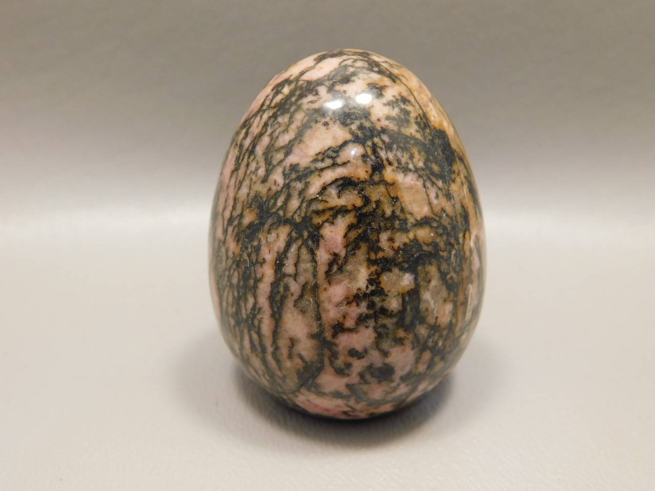 Rhodonite Egg Shaped 2 inch Polished Rock Pink Gemstone #O3