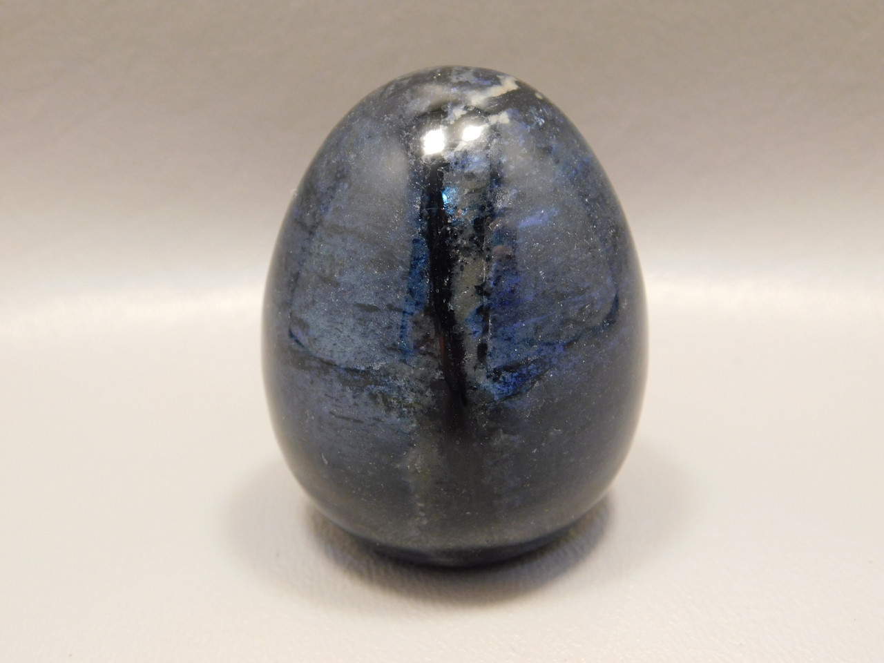 Dumortierite Egg Shaped 2 inch Polished Rock Blue Gemstone #O2