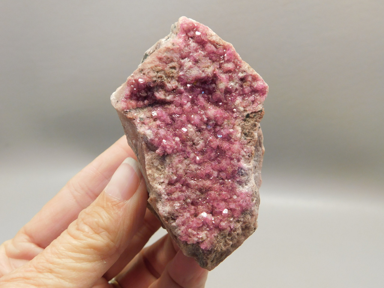 Pink Druse Crystals Cobaltocalcite  Natural Mineral Specimen Rock #O4