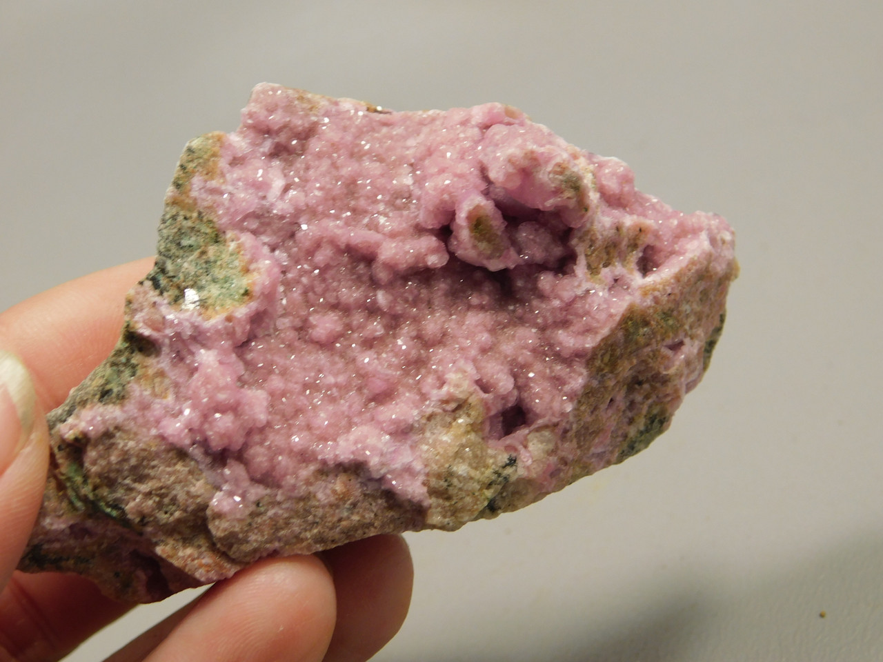 Pink Druse Crystals Cobaltocalcite  Natural Mineral Specimen Rock #O11