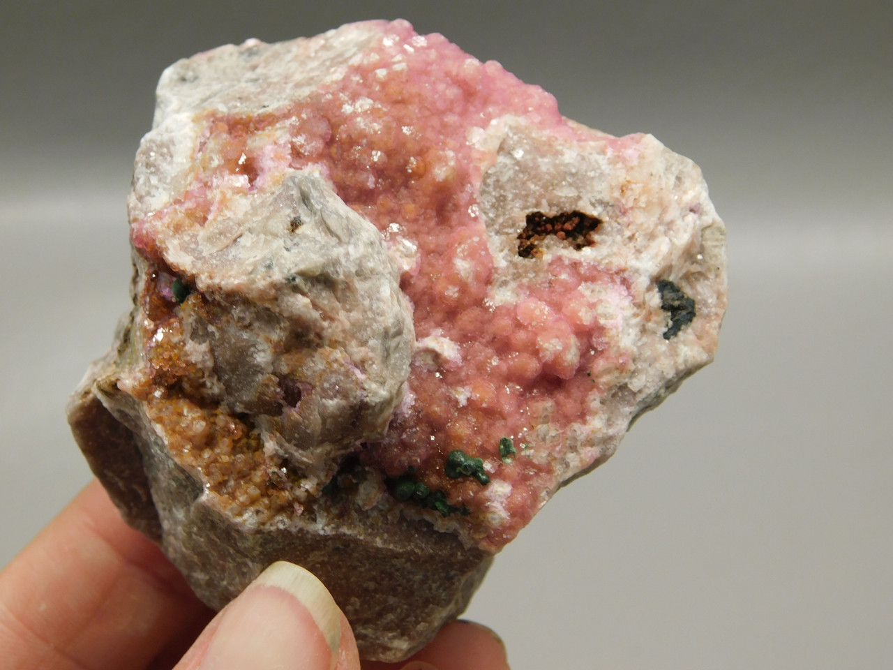 Pink Druse Crystals Cobaltocalcite  Natural Mineral Specimen Rock #O17