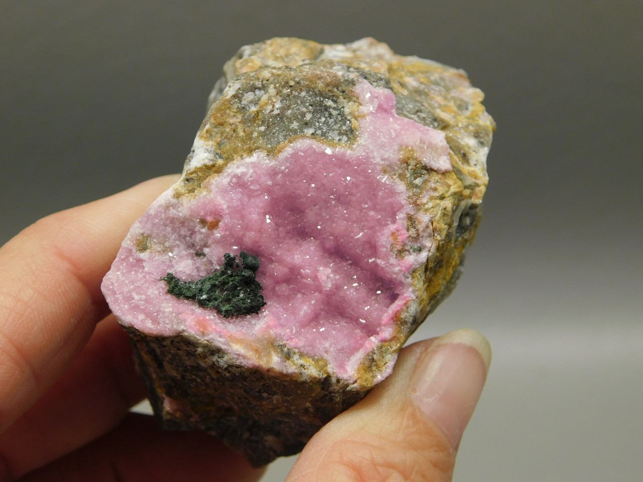 Pink Druse Crystals Cobaltocalcite  Natural Mineral Specimen Rock #O20