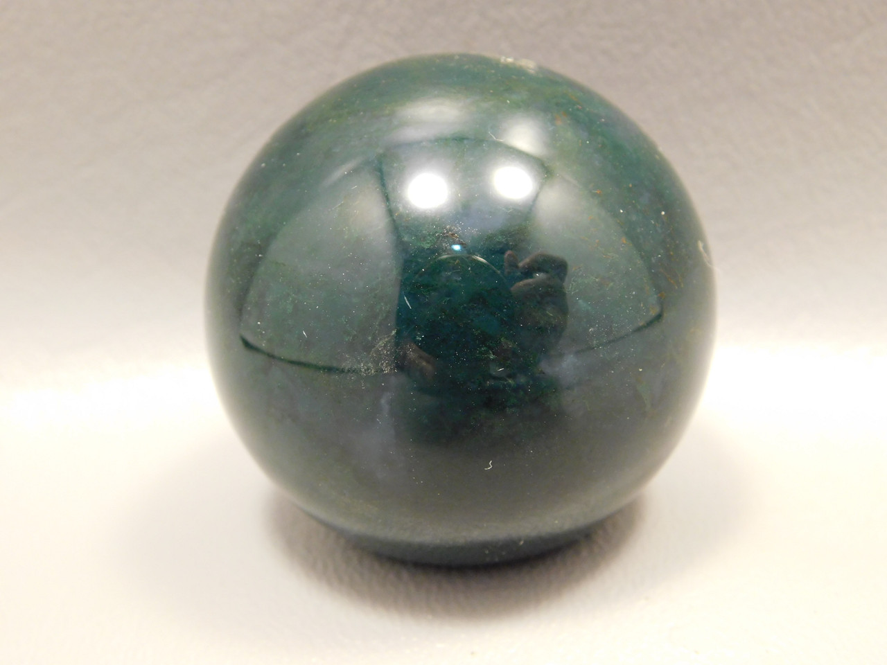 Moss Agate Sphere Stone 1.5 inch Green Rock 40 mm Ball #O2