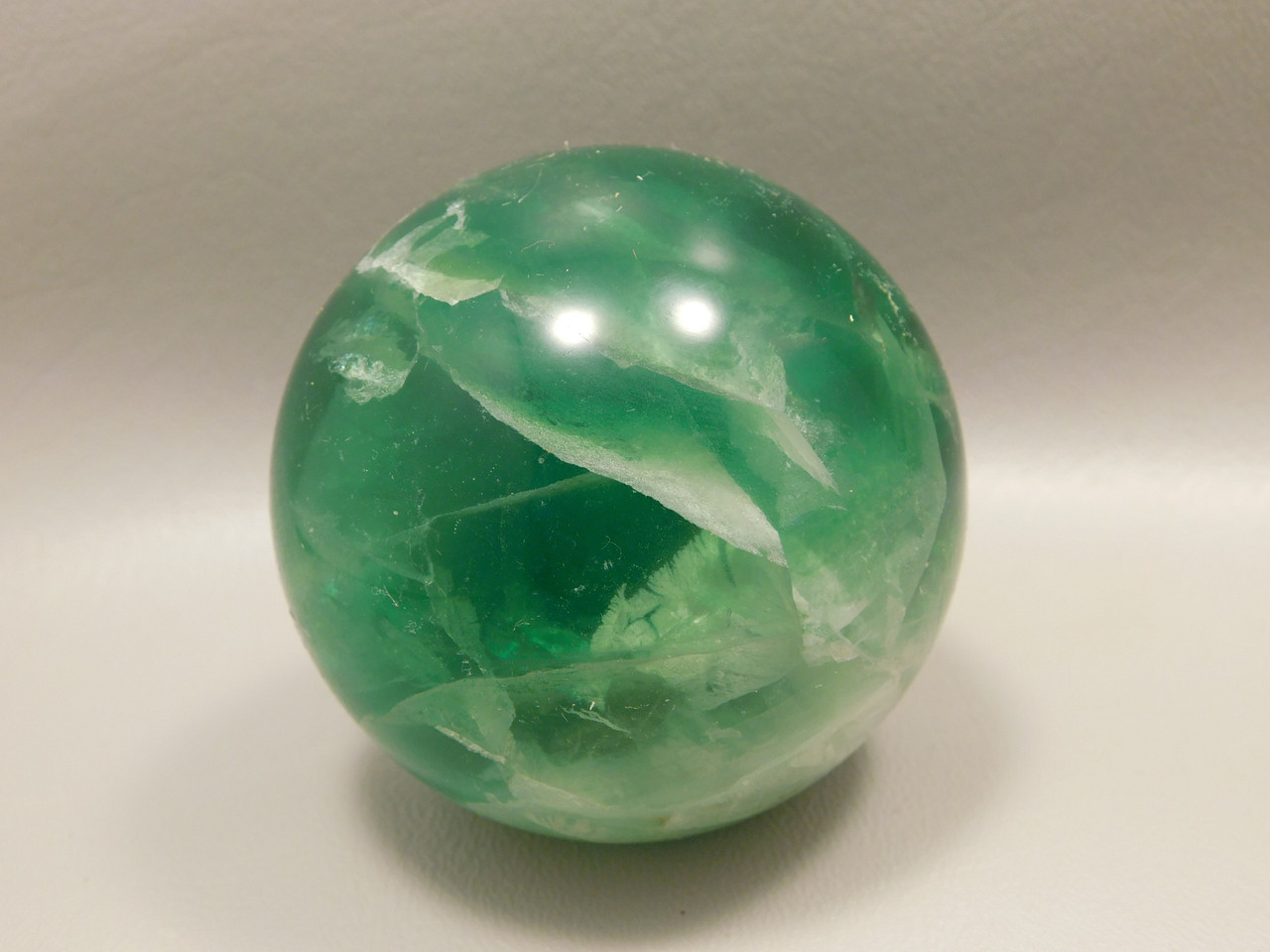 Fluorite Crystal Sphere 2.4 inch Mineral Green Stone 61 mm #O7