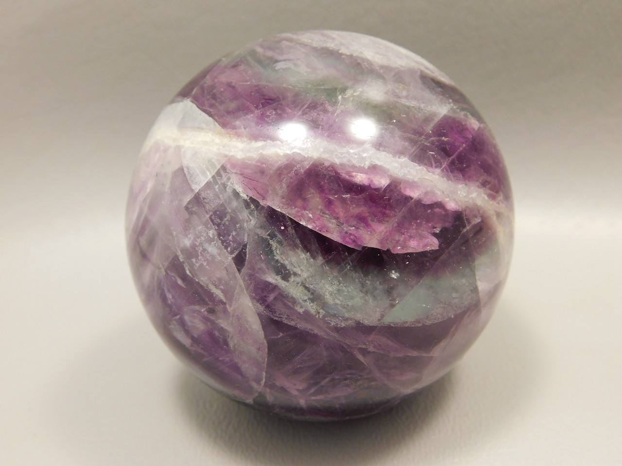 Fluorite Crystal Sphere 2.5 inch Mineral purple Stone 63 mm #O7