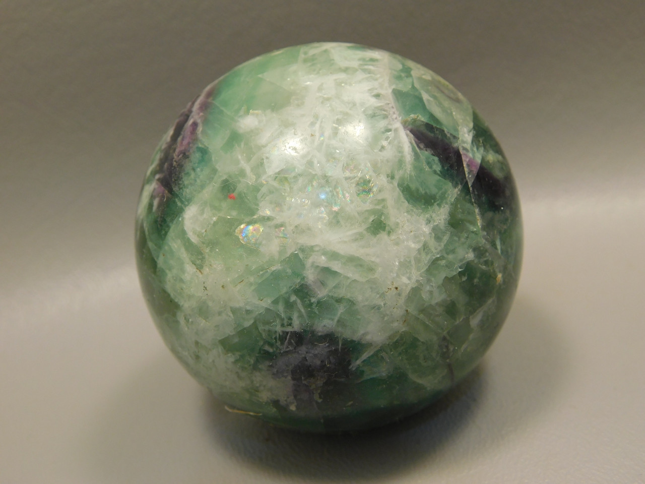 Fluorite Crystal Sphere 2.3 inch Mineral Green Stone 59 mm #O9