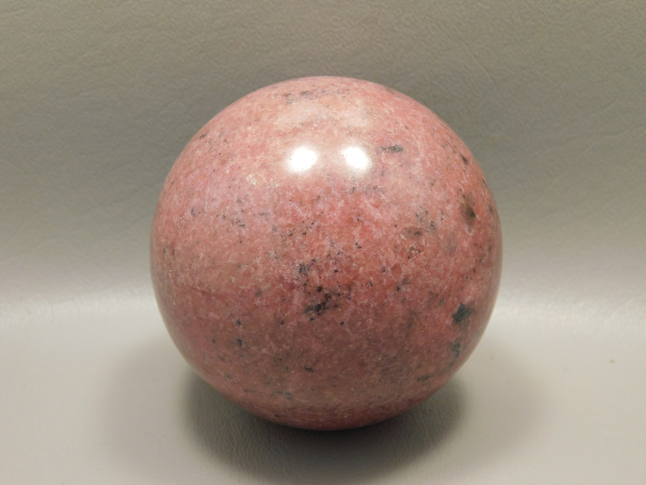 Rhodonite Sphere Shaped 3 inch Polished Rock Pink Gemstone #O1