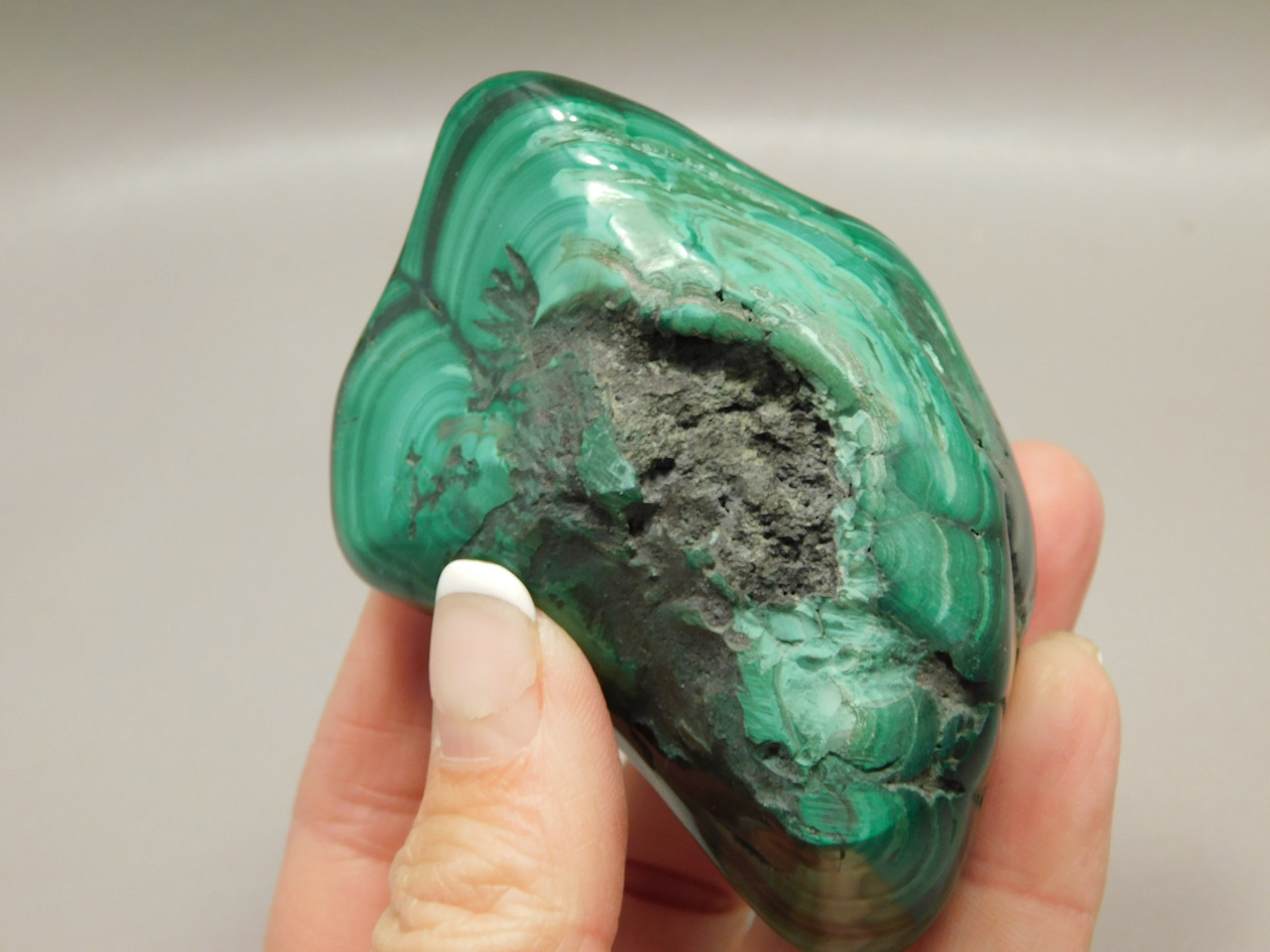 Malachite Polished Stone Green Rock Carving Africa #O2