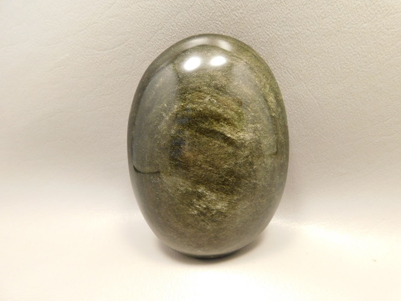 Gold Sheen Obsidian Polished Rock 3.8 inch Massage Palm Stone #0g1