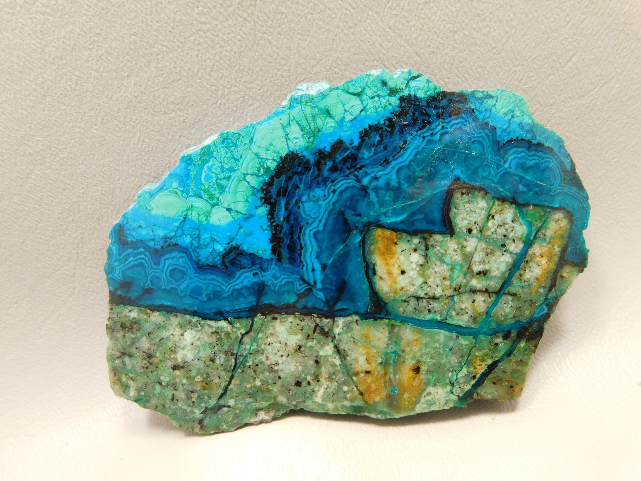 Chrysocolla Malachite Polished Stone Slab #O2