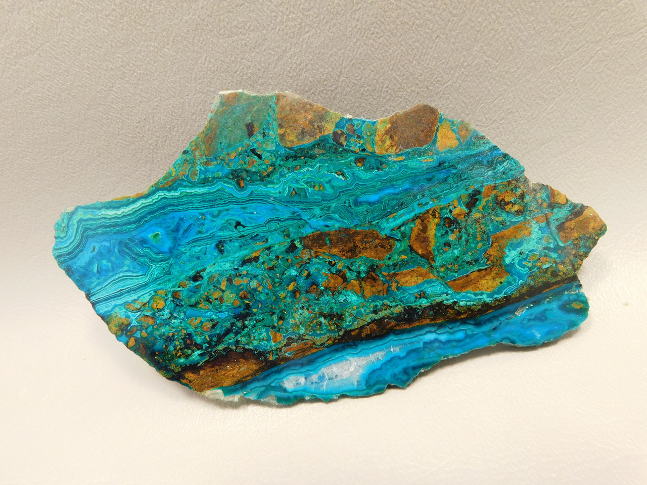 Chrysocolla Malachite Polished Rock Stone Slab #O11