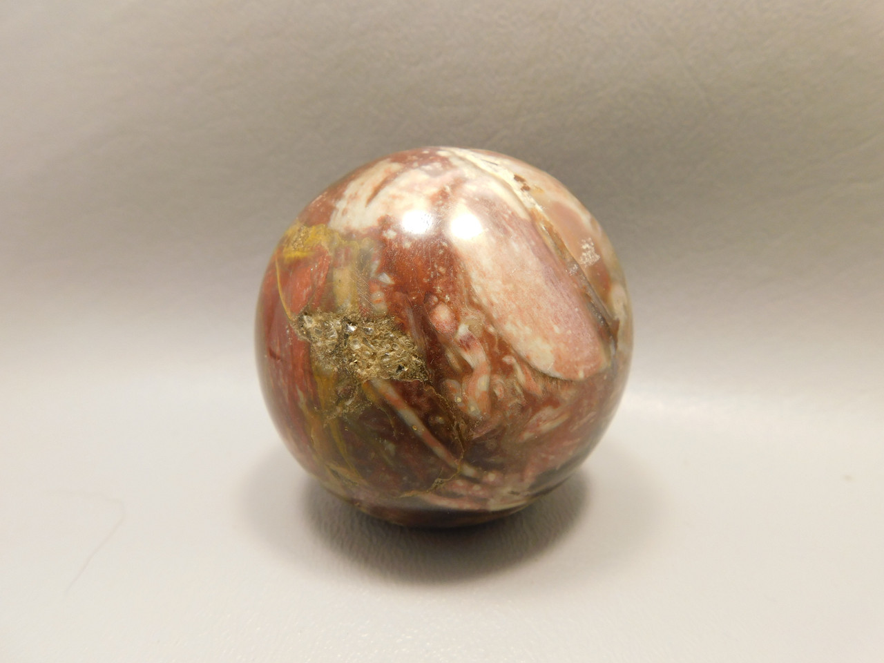 Petrified Wood Sphere Stone 2.25 inch Mineral Ball Madagascar #OM3