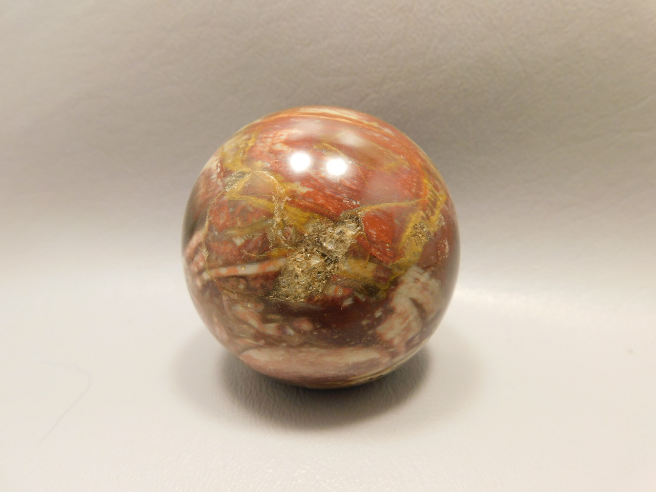 Petrified Wood Sphere Stone 2.25 inch Mineral Ball Madagascar #OM3