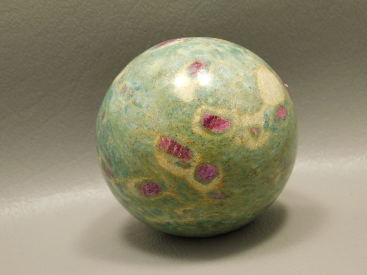 Ruby & Fuchsite 2.2 inch Stone Sphere Rock Gemstone 55 mm Ball #O5