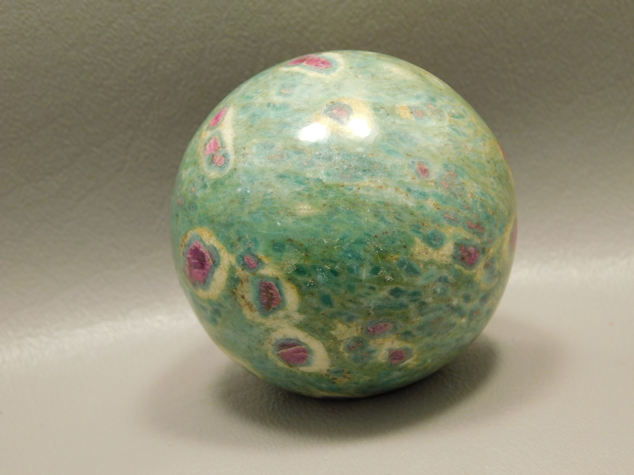 Ruby & Fuchsite 2.2 inch Stone Sphere Rock Gemstone 55 mm Ball #O5